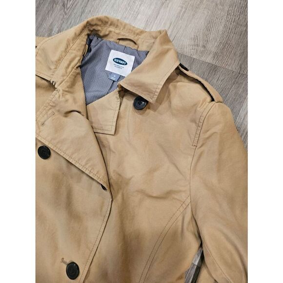 Old Navy Trench Coat Size Medium Tan - Picture 8 of 13